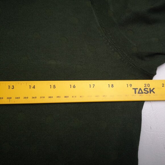 Karl Lagerfeld Paris Ladies Size Large Green Lightweight Round Neck Sweater - Picture 7 of 9